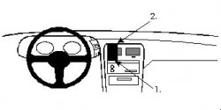 Fixation voiture Proclip  Brodit Nissan 300 ZX Réf 852053