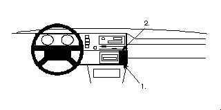 Fixation voiture Proclip  Brodit Volkswagen Cabrio Réf 852068