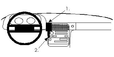 Fixation voiture Proclip  Brodit Porsche 928 Réf 852069