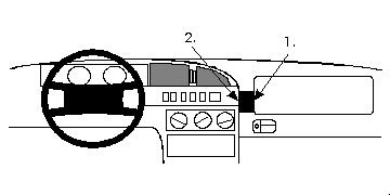 Fixation voiture Proclip  Brodit Citroen XM  Pas la double airbag. Réf 852071