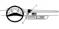 Fixation voiture Proclip  Brodit Mercedes Benz 207-410 Réf 852074