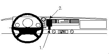 Fixation voiture Proclip  Brodit Mercedes Benz 100 Van Réf 852075