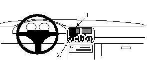 Fixation voiture Proclip  Brodit Subaru Impreza Réf 852078