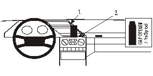 Fixation voiture Proclip  Brodit Peugeot 605 Réf 852079