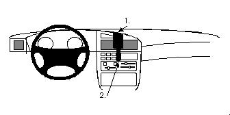 Fixation voiture Proclip  Brodit Peugeot 405 Réf 852080