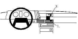 Fixation voiture Proclip  Brodit Subaru Leone Réf 852085