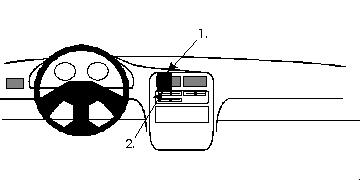 Fixation voiture Proclip  Brodit Daihatsu Charade Réf 852086