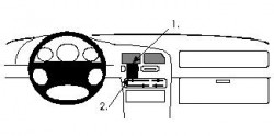 Fixation voiture Proclip  Brodit Mazda 323  UNIQUEMENT pour Coupé. Réf 852091