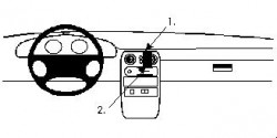 Fixation voiture Proclip  Brodit Mazda Miata Réf 852093
