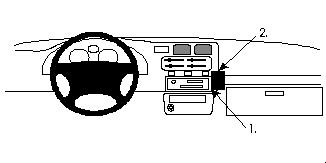 Fixation voiture Proclip  Brodit Toyota RAV 4 Réf 852099