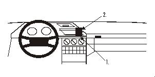 Fixation voiture Proclip  Brodit Peugeot 605 Réf 852100