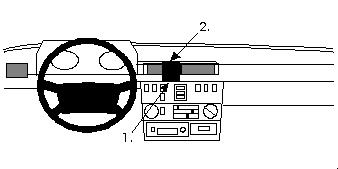 Fixation voiture Proclip  Brodit Mercedes Benz Gelendewagen Réf 852104