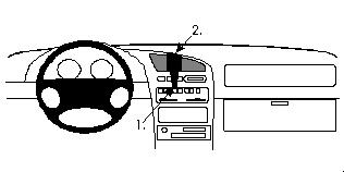 Fixation voiture Proclip  Brodit Mazda 323 F Réf 852120