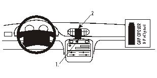 Fixation voiture Proclip  Brodit Hyundai Accent Réf 852124