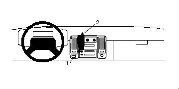 Fixation voiture Proclip  Brodit Chevrolet Caprice Classic Réf 852137