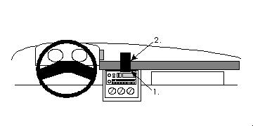 Fixation voiture Proclip  Brodit Chevrolet Beretta Réf 852138