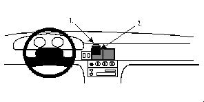 Fixation voiture Proclip  Brodit Chrysler Neon Réf 852141