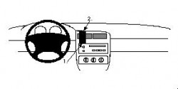 Fixation voiture Proclip  Brodit Pontiac Grand Am Réf 852165