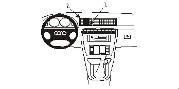 Fixation voiture Proclip  Brodit Audi A4 Avant Réf 852169