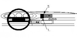 Fixation voiture Proclip  Brodit Porsche 911  SEULEMENT pour le panneau de cuir. Réf 852170