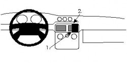 Fixation voiture Proclip  Brodit Lancia Delta Réf 852178