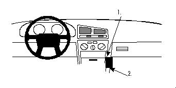 Fixation voiture Proclip  Brodit Mitsubishi Galant Réf 852197