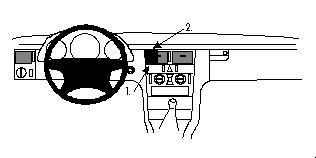 Fixation voiture Proclip  Brodit Mercedes Benz E-Class (200-430) Coupe Réf 852198