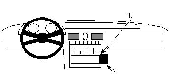 Fixation voiture Proclip  Brodit Maserati 420/430 Réf 852209