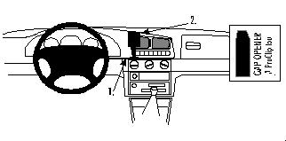 Fixation voiture Proclip  Brodit Skoda Felicia Réf 852213