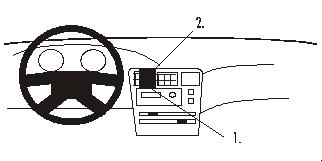 Fixation voiture Proclip  Brodit Toyota Corolla Réf 852214