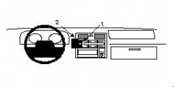Fixation voiture Proclip  Brodit Toyota HiAce  UNIQUEMENT pour changement de vitesse manuel. Réf 852219