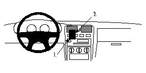 Fixation voiture Proclip  Brodit Nissan Almera Réf 852220