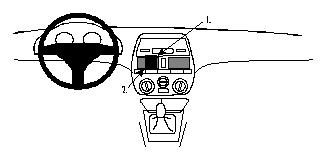 Fixation voiture Proclip  Brodit Fiat Brava Réf 852224