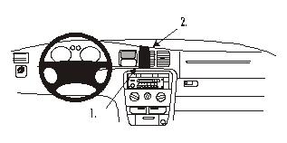 Fixation voiture Proclip  Brodit Opel Vectra B Réf 852226