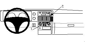 Fixation voiture Proclip  Brodit Isuzu Trooper Réf 852255