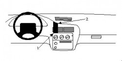 Fixation voiture Proclip  Brodit Chevrolet Cavalier Réf 852261