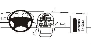 Fixation voiture Proclip  Brodit Mitsubishi Carisma Réf 852295