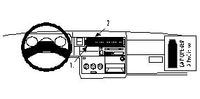 Fixation voiture Proclip  Brodit Volkswagen Caravelle Réf 852296