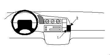 Fixation voiture Proclip  Brodit Chevrolet Astro Réf 852300