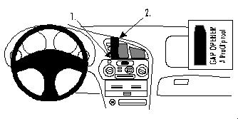 Fixation voiture Proclip  Brodit Mitsubishi Colt Réf 852306