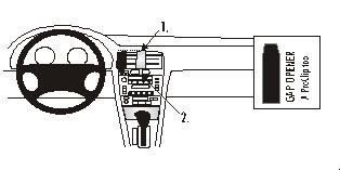Fixation voiture Proclip  Brodit Lexus ES Series Réf 852385