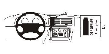 Fixation voiture Proclip  Brodit Volkswagen Passat Réf 852403