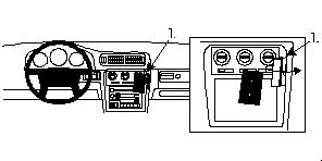 Fixation voiture Proclip  Brodit Volvo C70 Réf 852412