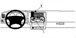 Fixation voiture Proclip  Brodit Mitsubishi L200 Réf 852414