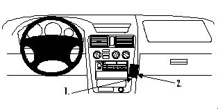 Fixation voiture Proclip  Brodit Mitsubishi Galant Réf 852424