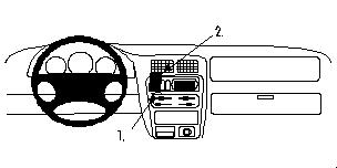 Fixation voiture Proclip  Brodit Mazda 323 F (BA) Réf 852433