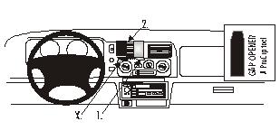 Fixation voiture Proclip  Brodit Mitsubishi Montero Sport Réf 852447