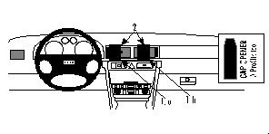 Fixation voiture Proclip  Brodit Audi A6 Réf 852472