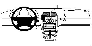 Fixation voiture Proclip  Brodit Mercedes Benz CLK-Class  PAS pour les modèles avec AC. Réf 852497