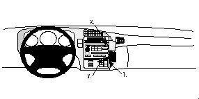 Fixation voiture Proclip  Brodit Saab 9-5  Va bloquer le porte-gobelet. Réf 852503